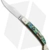 AGA Campolin 9" Sahara Italian Stiletto Lockback Automatic Abalone (3.8" Mirror) 1 AGA Campolin 9" Sahara Italian Stiletto Lockback Automatic Abalone (3.8" Mirror) -Sharp Knives World AGA Camplin 9in Sahara Italian Stiletto LB Auto Abalone Mirror BHQ 90702 jr