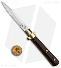 AGA Campolin 10" Frosolone Bayonet Stiletto Knife Cocobolo Brass (4.5" Polish) 11 AGA Campolin 10" Frosolone Bayonet Stiletto Knife Cocobolo Brass (4.5" Polish) -Sharp Knives World AGA Campolin 10in Frosolone Bayo Stiletto Cocobolo Brass Polish BP 28945 jr bottlecap