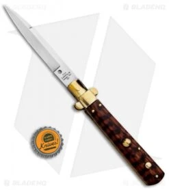 AGA Campolin 10" Frosolone Bayonet Stiletto Knife Snakewood (4.5" Polish) 11 AGA Campolin 10" Frosolone Bayonet Stiletto Knife Snakewood (4.5" Polish) -Sharp Knives World AGA Campolin 10in Frosolone Bayonet Stiletto Snakewood Polish BHQ 85760 jr bottlecap