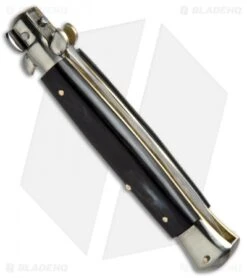 AGA Campolin 10" Italian Stiletto Picklock Automatic Brazil Horn (4.5" Kris) 7 AGA Campolin 10" Italian Stiletto Picklock Automatic Brazil Horn (4.5" Kris) -Sharp Knives World AGA Campolin 10in Stiletto Brazilian Horn Satin Kriss BP 19131 jr side