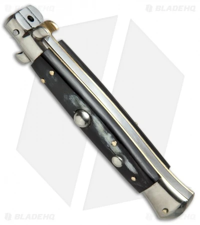 AGA Campolin 10" Italian Stiletto Picklock Automatic Brazil Horn (4.5" Kris) 4 AGA Campolin 10" Italian Stiletto Picklock Automatic Brazil Horn (4.5" Kris) - Image 2