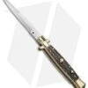 AGA Campolin 10" Italian Stiletto Picklock Automatic Brass/Stag (4.5" Bayonet) 2 AGA Campolin 10" Italian Stiletto Picklock Automatic Brass/Stag (4.5" Bayonet) -Sharp Knives World AGA Campolin 10in Stiletto Stag Horn Bayo BP 19124 jr