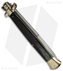 AGA Campolin 18" Italian Stiletto Knife Brazilian Horn/Brass (8" Satin Bayonet) 7 AGA Campolin 18" Italian Stiletto Knife Brazilian Horn/Brass (8" Satin Bayonet) -Sharp Knives World AGA Campolin 18in Stiletto Bayo Brazilian Horn Brass BP 19243 jr side