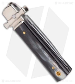 AGA Campolin 6" Dominus Leverlock Automatic Knife Horn (2.5" Satin) -Sharp Knives World AGA Campolin 6in Dominus LL Auto Horn Satin BHQ 178781 jr side