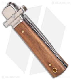 AGA Campolin 6" Dominus Leverlock Automatic Knife Wood (2.5" Satin) -Sharp Knives World AGA Campolin 6in Dominus LL Auto Wood Satin BHQ 178780 jr side