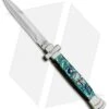 AGA Campolin 9" Maltese Cross Bayonet Italian Stiletto Knife Abalone (4" Satin) 1 AGA Campolin 9" Maltese Cross Bayonet Italian Stiletto Knife Abalone (4" Satin) -Sharp Knives World AGA Campolin 9in Bayo Italian Stiletto Auto Abalone Satin BP 28947 jr