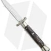 AGA Campolin 9" Italian Stiletto Swinguard Bayonet Automatic Knife Dark Horn -Sharp Knives World AGA Campolin 9in Italian Stiletto Dark Horn Auto Bayo GX 11091 jr