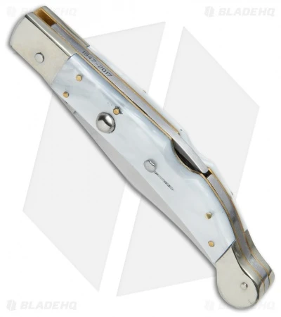 AGA Campolin 9" Sahara Italian Stiletto Lockback Automatic Pearlex (3.8" Mirror) 4 AGA Campolin 9" Sahara Italian Stiletto Lockback Automatic Pearlex (3.8" Mirror) - Image 2