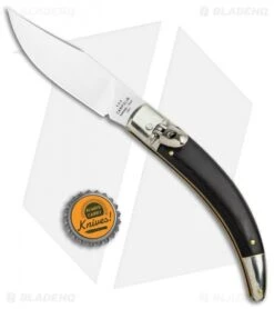 AGA Campolin Diana Lever Lock Automatic Knife Ebony Wood (3.75" Satin) 9 AGA Campolin Diana Lever Lock Automatic Knife Ebony Wood (3.75" Satin) -Sharp Knives World AGA Campolin Diana LL Auto Dark Wood Satin BHQ 34351 jr bottlecap