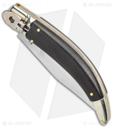 AGA Campolin Diana Lever Lock Automatic Knife Ebony Wood (3.75" Satin) 4 AGA Campolin Diana Lever Lock Automatic Knife Ebony Wood (3.75" Satin) - Image 2