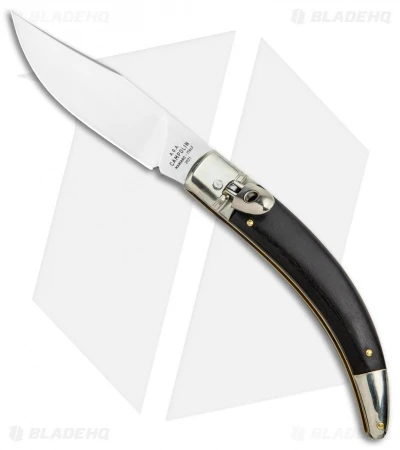 AGA Campolin Diana Lever Lock Automatic Knife Ebony Wood (3.75" Satin) 3 AGA Campolin Diana Lever Lock Automatic Knife Ebony Wood (3.75" Satin)