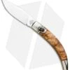 AGA Campolin Diana Lever Lock Automatic Knife Olive Wood (3.75" Satin) -Sharp Knives World AGA Campolin Diana Lever Lock Auto Olive Wood Satin BHQ 95348 jr
