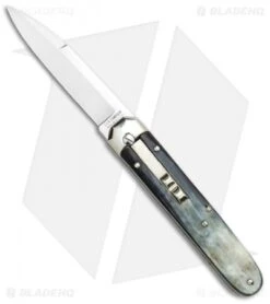 AGA Campolin Baron Automatic Knife Dark Horn (3.75" Satin)