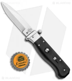 AGA Campolin Piccolo Italian Stiletto Automatic Knife Ebony (2.8" Satin) 9 AGA Campolin Piccolo Italian Stiletto Automatic Knife Ebony (2.8" Satin) -Sharp Knives World AGA Campolin Piccolo Italian Stiletto Auto Ebony Satin BHQ 92722 jr bottlecap