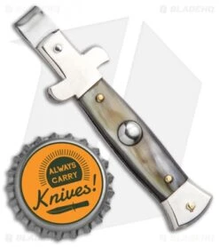 AGA Campolin Stiletto Money Clip (Honey Horn) -Sharp Knives World AGA Campolin Stiletto Money Clip Honey Horn BHQ 93766 jr bottlecap