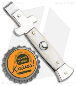 AGA Campolin Stiletto Money Clip (White Bone) -Sharp Knives World AGA Campolin Stiletto Money Clip White Bone BHQ 93770 jr bottlecap