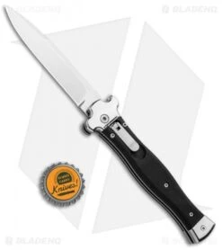 AGA Campolin Zero Leverlock Bayo Automatic Knife Black Coated (3.75" Polish) 9 AGA Campolin Zero Leverlock Bayo Automatic Knife Black Coated (3.75" Polish) -Sharp Knives World AGA Campolin Zero Bayo LL Auto Black Coated Polish AGA01LN LB BHQ 92041 jr bottlecap