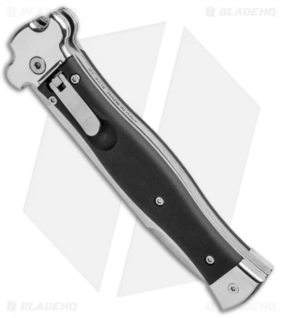 AGA Campolin Zero Leverlock Bayo Automatic Knife Black Coated (3.75" Polish) 4 AGA Campolin Zero Leverlock Bayo Automatic Knife Black Coated (3.75" Polish) - Image 2