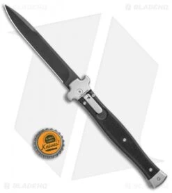 AGA Campolin Zero+ Italian Leverlock Automatic Knife Black G-10 (4.25" Black)2.0 -Sharp Knives World AGA Campolin Zero Bayo LL Auto Black G 10 Black BHQ 105435 jr bottlecap