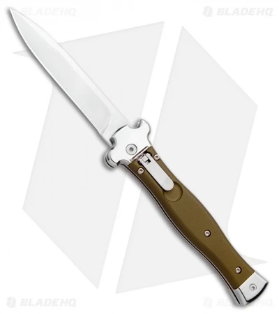 AGA Campolin Zero Bayo Leverlock Automatic Knife ODGreen Aluminum (3.75" Satin) 3 AGA Campolin Zero Bayo Leverlock Automatic Knife ODGreen Aluminum (3.75" Satin)