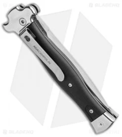 AGA Campolin Zero Dagger Leverlock Automatic Knife Black Coated (3.75" Polish) 8 AGA Campolin Zero Dagger Leverlock Automatic Knife Black Coated (3.75" Polish) -Sharp Knives World AGA Campolin Zero Dagger LL Auto Black Coated Polish AGA01LN LD BHQ 92042 jr side
