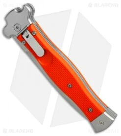AGA Campolin Zero Dagger Leverlock Automatic Knife Orange G-10 (3.75" Stonewash) -Sharp Knives World AGA Campolin Zero Dagger orange G10 sw BHQ 74940 er spine