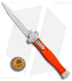AGA Campolin Zero Dagger Leverlock Automatic Knife Orange G-10 (3.75" Stonewash) -Sharp Knives World AGA Campolin Zero Dagger orange G10 sw BHQ 74940 jr bottlecap
