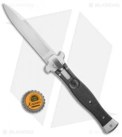 AGA Campolin Zero Italian Leverlock Automatic Knife Black G-10 (3.75" Satin) 9 AGA Campolin Zero Italian Leverlock Automatic Knife Black G-10 (3.75" Satin) -Sharp Knives World AGA Campolin Zero G 10 Black AGA01N SB BP 20043 jr bottlecap