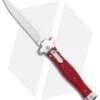 AGA Campolin Zero Italian Leverlock Automatic Knife Red Aluminum (3.75" Tumbled) -Sharp Knives World AGA Campolin Zero Italian LL Auto Red Aluminum Tumbled BHQ 95350 jr