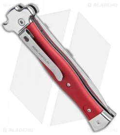 AGA Campolin Zero Italian Leverlock Automatic Knife Red Aluminum (3.75" Tumbled) 8 AGA Campolin Zero Italian Leverlock Automatic Knife Red Aluminum (3.75" Tumbled) -Sharp Knives World AGA Campolin Zero Italian LL Auto Red Aluminum Tumbled BHQ 95350 jr side