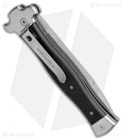 AGA Campolin Zero Italian Leverlock Automatic Knife Black G-10 (3.75" SW) -Sharp Knives World AGA Campolin Zero Italian LL Black G 10 Satin AGA01N SWB BHQ 74949 jr side