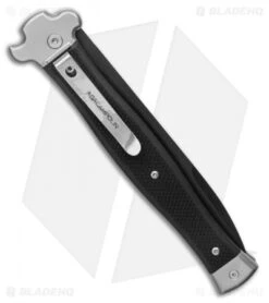 AGA Campolin Zero+ Italian Leverlock Automatic Knife G-10 (4.5" Bayo Black M390) -Sharp Knives World AGA Campolin Zero Italian Leverlock Automatic Knife G 10 4.5 Bayo Black M390 BHQ 134982 LS Side