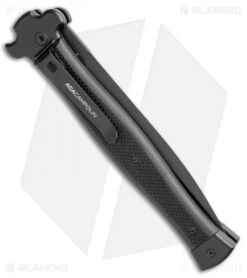 AGA Campolin Zero+ Italian Leverlock Automatic Knife Black G-10 (4.5"Blk Dagger) 7 AGA Campolin Zero+ Italian Leverlock Automatic Knife Black G-10 (4.5"Blk Dagger) -Sharp Knives World AGA Campolin Zero Plus Italian LL Black G 10 Black Dagger BHQ 110302 jr side