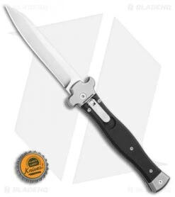 AGA Campolin Zero Reverse Tanto Leverlock Auto Textured Black G10 (3.75" Satin) -Sharp Knives World AGA Campolin Zero Reverse Tanto Leverlock Automatic Black G 10 3.75 Satin AGA01N ST BHQ 116874 LS Bottlecap