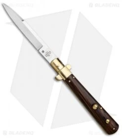 AGA Campolin 11" Frosolone Bayonet Stiletto Knife Cocobolo/Brass (5" Satin)