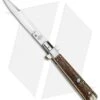 AGA Campolin 11" Frosolone Bayonet Stiletto Automatic Knife Stag (5" Satin) -Sharp Knives World AGA Frosolone Stag Nickel 11in Bayo BP 29296 jr