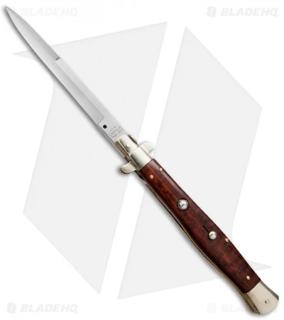 AGA Campolin 13" Snake Wood Automatic Knife Italian Stiletto (Bayonet Plain) 3 AGA Campolin 13" Snake Wood Automatic Knife Italian Stiletto (Bayonet Plain)