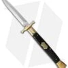 AGA Campolin 13" Bat Swinguard Automatic Brass/Ebony Wood (5.75" Satin Dagger) 2 AGA Campolin 13" Bat Swinguard Automatic Brass/Ebony Wood (5.75" Satin Dagger) -Sharp Knives World aga 13in bat brass swing ebony dagger cm