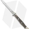 AGA Campolin 13" Picklock Automatic Italian Stiletto Ram Horn (6" Satin Bayo) -Sharp Knives World aga 13in picklock ram bayo cm