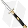 AGA Campolin 13" Bat Swinguard Automatic Brass/Ebony Wood (5.75" Satin Kriss) -Sharp Knives World aga 13in swing bat brass ebony kriss cm