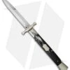 AGA Campolin 13" Bat Swinguard Automatic Dark Horn (5.75" Satin Bayonet) -Sharp Knives World aga 13in swing bat dark horn bayo cm