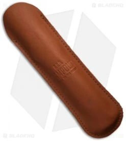 AGA Campolin 13" Swinguard Automatic Knife Brass/Ebony Wood (5.75" Satin Kriss) -Sharp Knives World aga 13in swing brass ebony kriss sheath cm