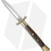 AGA Campolin 13" Swinguard Automatic Knife Brass/Stag Horn (5.75" Satin Dagger) -Sharp Knives World aga 13in swing brass stag dagger cm