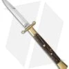 AGA Campolin 13" Swinguard Automatic Knife Brass/Stag Horn (5.75" Satin Bayo) -Sharp Knives World aga 13in swing stag bayo brass cm