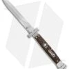 AGA Campolin 9" Maltese Cross Stiletto Automatic Stag Horn (4" Satin Dagger) -Sharp Knives World aga 9 stag maltese dagger