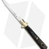AGA Campolin 11" Frosolone Pick Lock Stiletto Automatic Knife Brass -Sharp Knives World aga stiletto brass brazilian horn