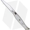 AGA Campolin 10" Automatic Fishtail Picklock Knife White (4.5" Satin Bayo) 1 AGA Campolin 10" Automatic Fishtail Picklock Knife White (4.5" Satin Bayo) -Sharp Knives World akc stiletto 10in white pearlex fishtail picklock
