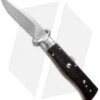 AGA Campolin 7.5" Calibro Humpback Automatic Knife Ebony Wood (3.4" Satin) -Sharp Knives World ebony callbro humpback jm
